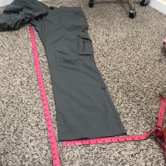 REI Taereen Straight Leg Cargo Pants Size 10 Gray Nylon Spandex Blend UPF 50+ - Picture 7 of 9